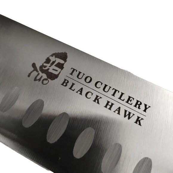 Tuo Cutlery Black Hawk 7-Inch Blade Santoku Chef Knife Stainless Steel - Picture 3 of 6